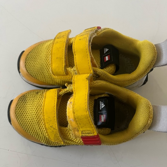 Adidas x Lego Sports Pro CF 1 Infant Toddler Boy Casual Sneaker Yellow Shoe - Picture 7 of 9